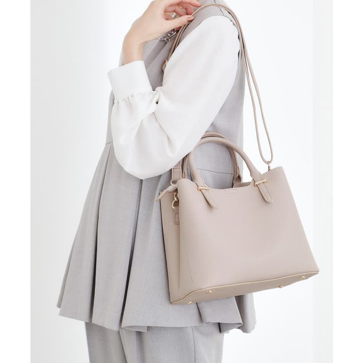 ライトグレー(011) | 【人間工学】あおりメタルバー2WAYトート | grove