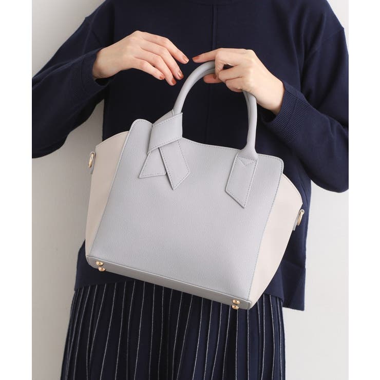 サックス×グレー(590) | 【人間工学】ノットハンドル2WAYトート | grove