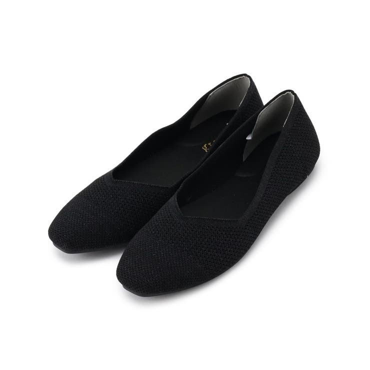 ラメ黒(119) | 【人間工学】洗えるニットパンプス | grove