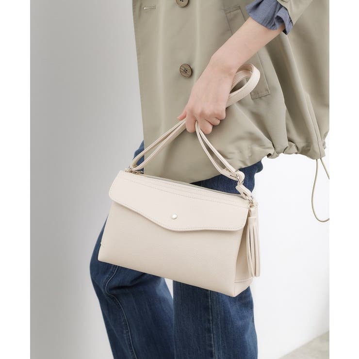 アイボリー(004) | フラップタッセルショルダー | grove