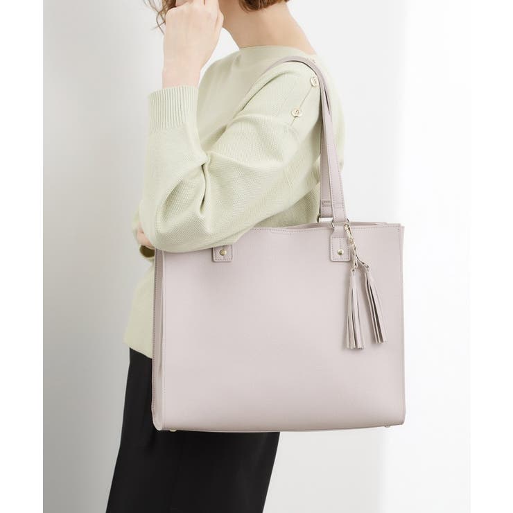 ライトグレー(011) | 【人間工学】ダブルタッセル中仕切りトート | grove