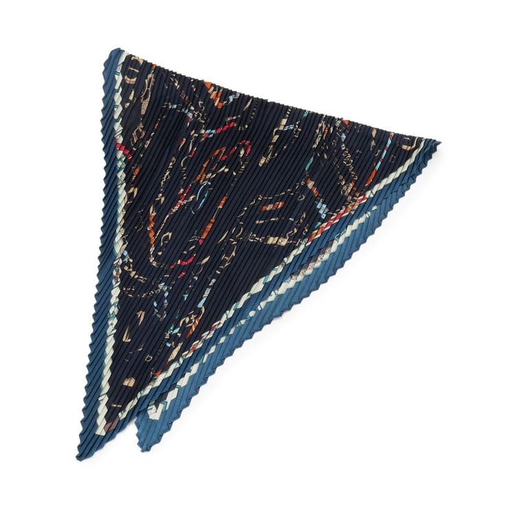 ネイビー(094) | 柄アソートプリーツスカーフ | grove