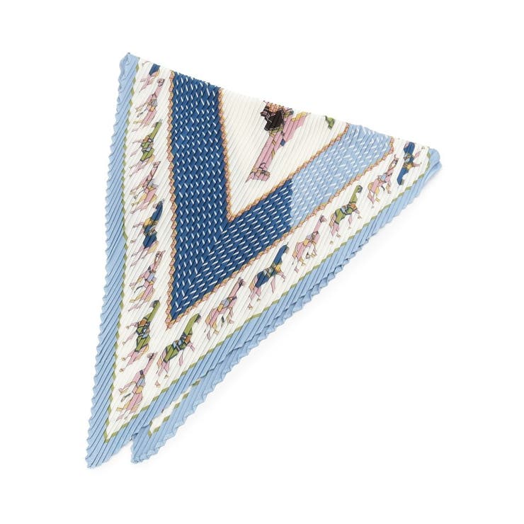 ブルー(191) | 柄アソートプリーツスカーフ | grove