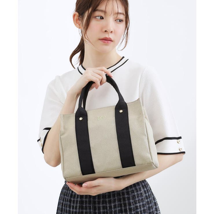 ライトベージュ(551) | 【Lee別注】麻調スクエア2WAYトート | grove