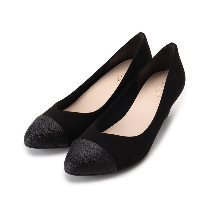ブラック(819) | 【22.0～25.0まで】やわここちVカットパンプス(5cm) | grove