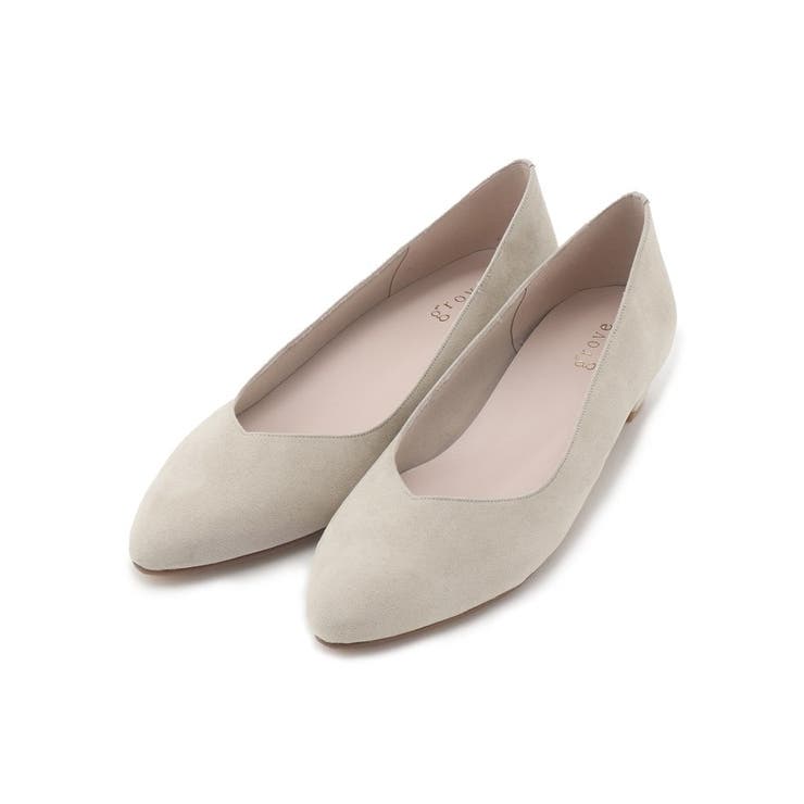 グレー(012) | 【はっ水加工】やわここちローヒールパンプス(3.0cm) | grove