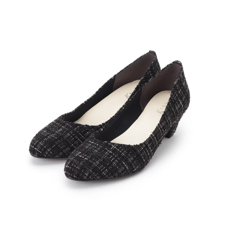 ブラック(719) | 【ふわっと心地よい足入れ】やわここち（R）Vカットパンプス（日本製） | grove