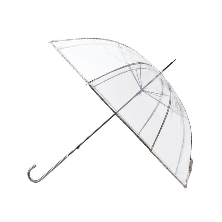 オフホワイト(003) | レオパードパイピングクリアアンブレラ長 | grove