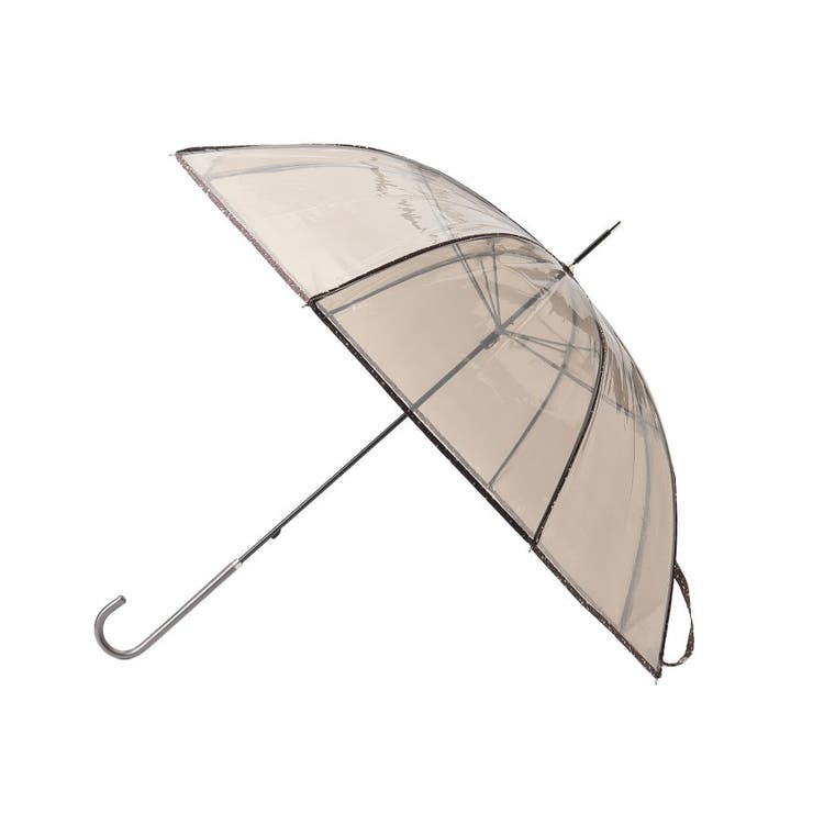 ダークブラウン(043) | レオパードパイピングクリアアンブレラ長 | grove