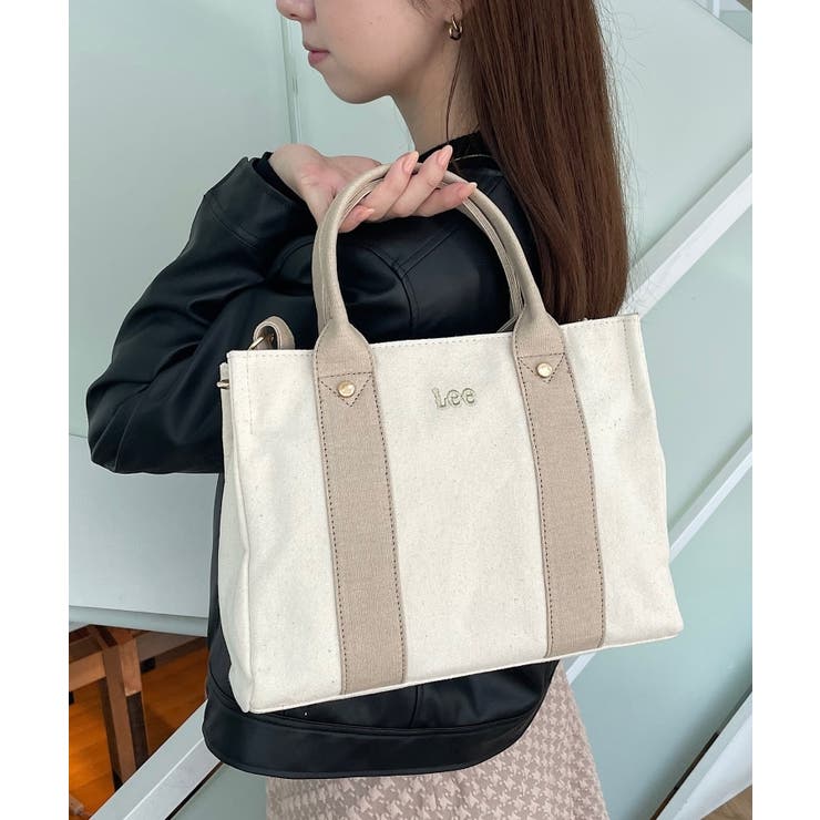 Lee　ハート刺繍のスクエアバッグ セール】【Lee別注】スクエアキャンバストート（トートバッグ