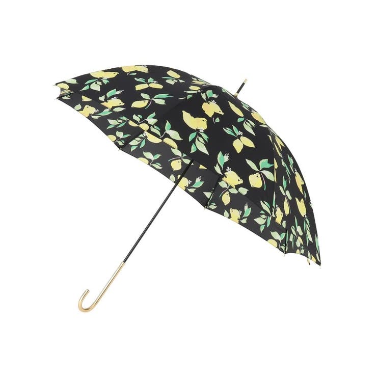 ブラック(019) | レモン柄アンブレラ【雨晴兼用・長傘】 | grove