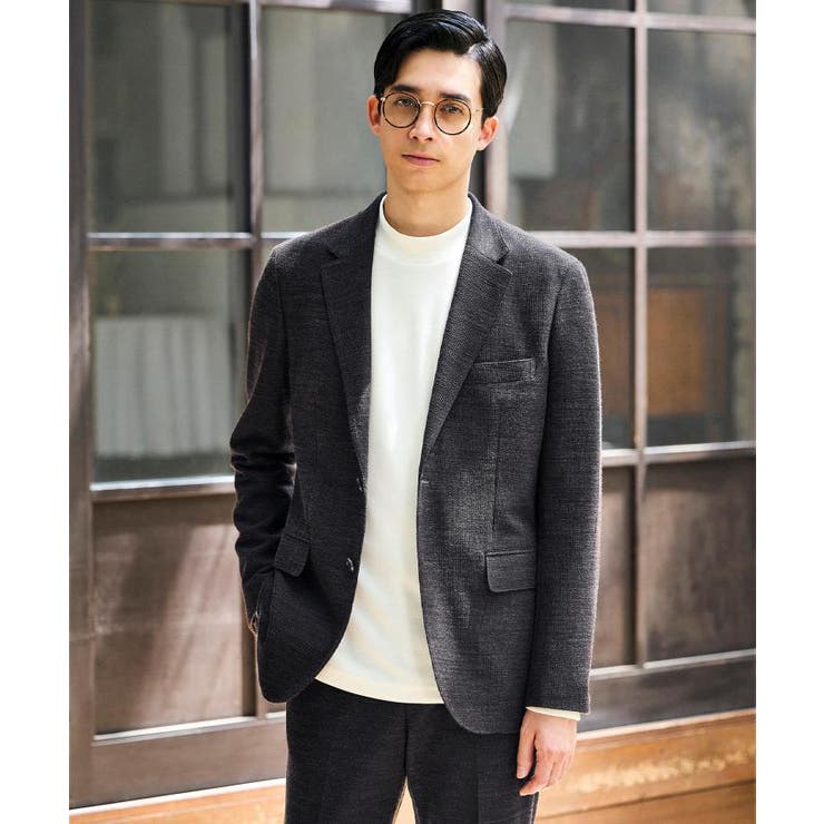 チャコールグレー(014) | 【Sサイズ～】ラッセルメッシュ ジャケット | TAKEO KIKUCHI