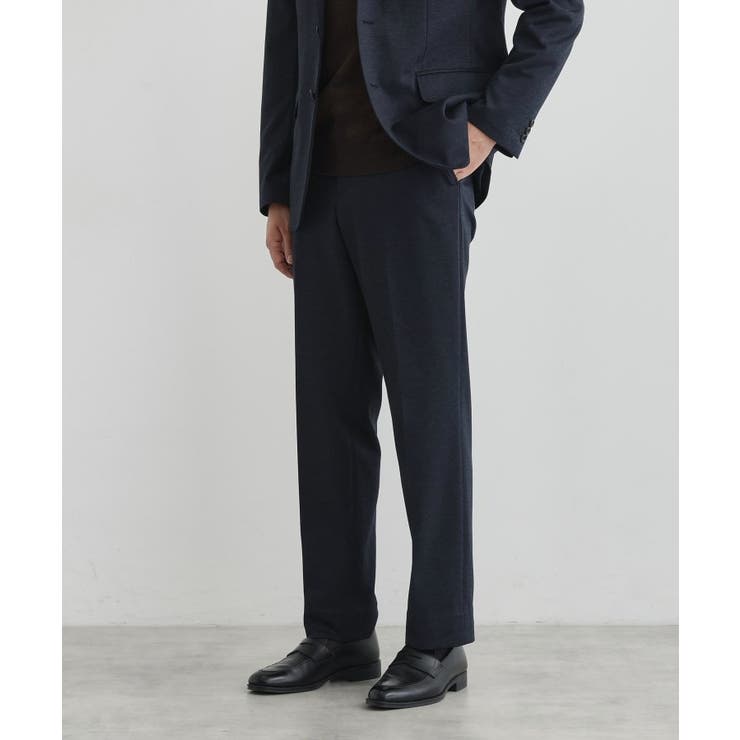 ネイビー(494) | 【None Of Stress】アクティブジャージ 千鳥 パンツ | TAKEO KIKUCHI