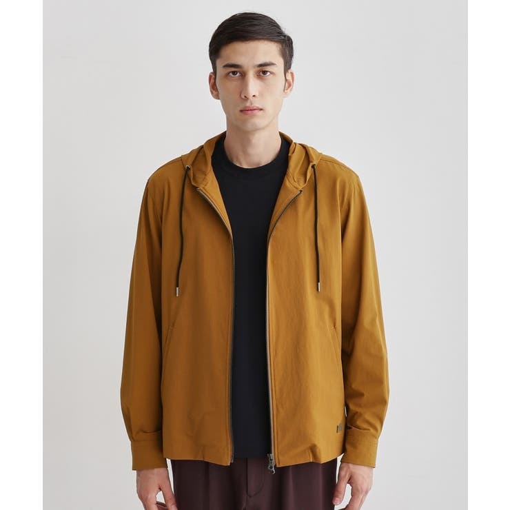 ブラウン(043) | 【3D ナイロン ストレッチ】ジップアップ フードブルゾン | TAKEO KIKUCHI