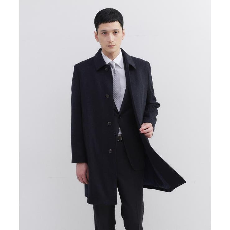 カシミヤブレンド ビーバー調ステンカラーコート | TAKEO KIKUCHI | 詳細画像4 