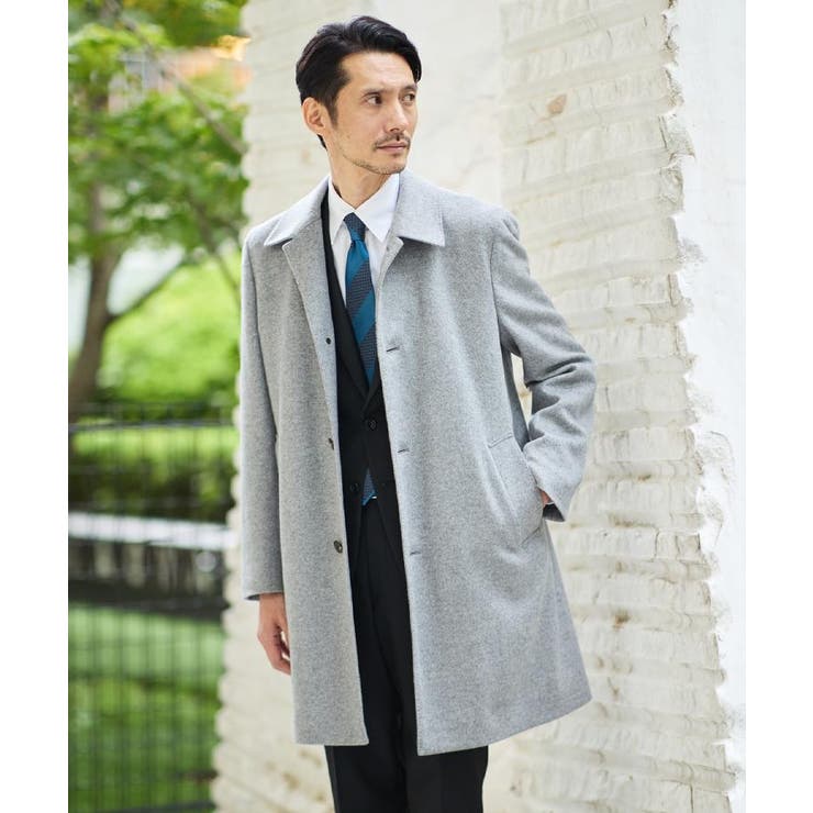 カシミヤブレンド ビーバー調ステンカラーコート | TAKEO KIKUCHI | 詳細画像42 