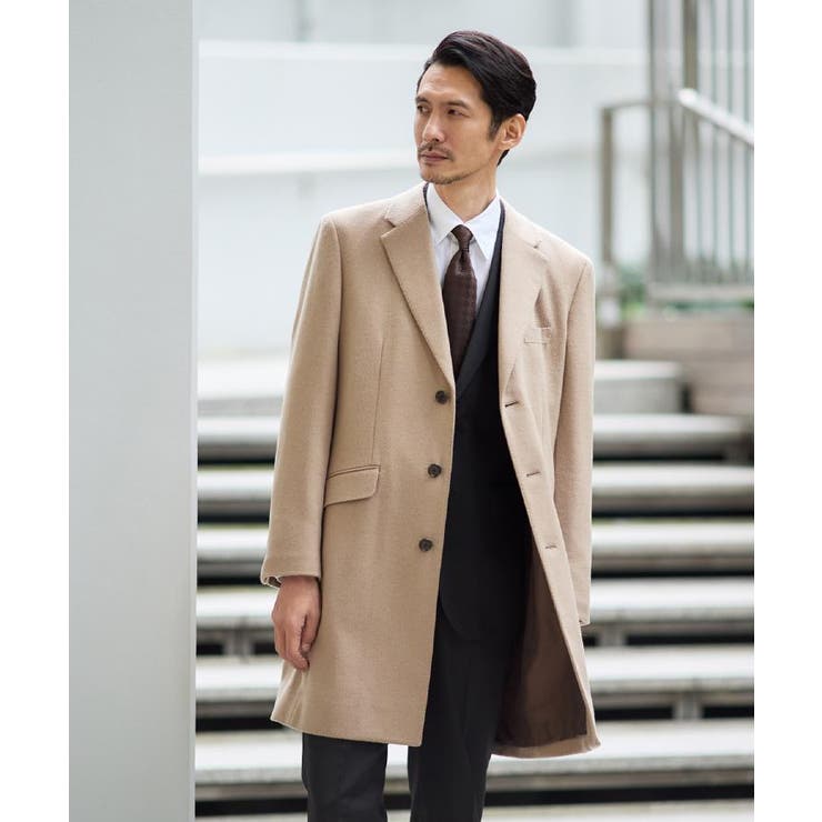 カシミヤブレンド ビーバー調チェスターコート | TAKEO KIKUCHI | 詳細画像1 