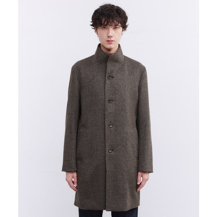 カシミヤブレンド ビーバー調ピンヘッドスタンドカラーコート | TAKEO KIKUCHI | 詳細画像9 