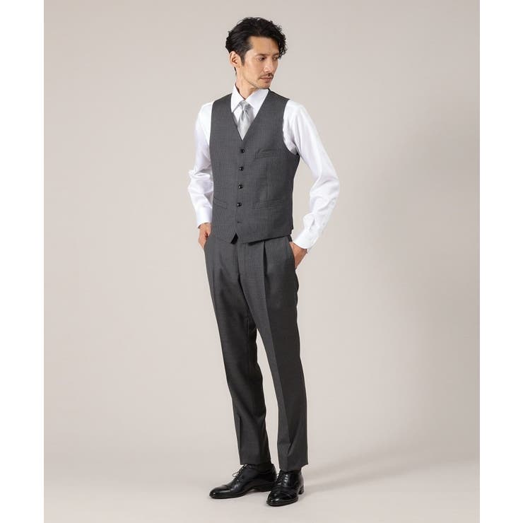 【DORMEUIL AMADEUS365】ピンストライプ ベスト/3ピース対応 | TAKEO KIKUCHI | 詳細画像4 