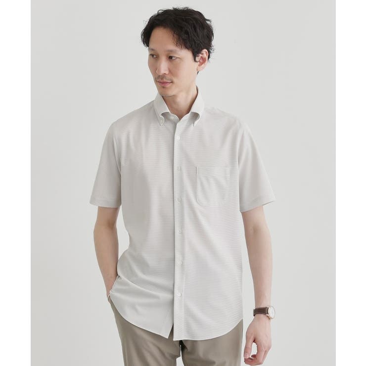 ライトグレー(011) | ユーティリティ ピンヘッド 半袖シャツ | TAKEO KIKUCHI