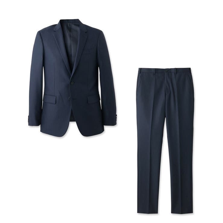 【ナローモデル】シャイニー ヘリンボン ストライプ スーツ/3ピース対応可 | TAKEO KIKUCHI | 詳細画像1 