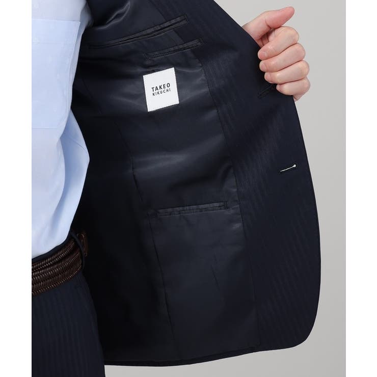 【ナローモデル】シャイニー ヘリンボン ストライプ スーツ/3ピース対応可 | TAKEO KIKUCHI | 詳細画像11 