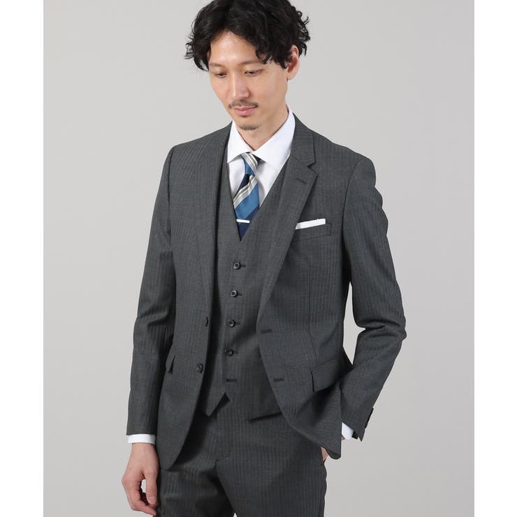 【ナローモデル】シャイニー ヘリンボン ストライプ スーツ/3ピース対応可 | TAKEO KIKUCHI | 詳細画像21 