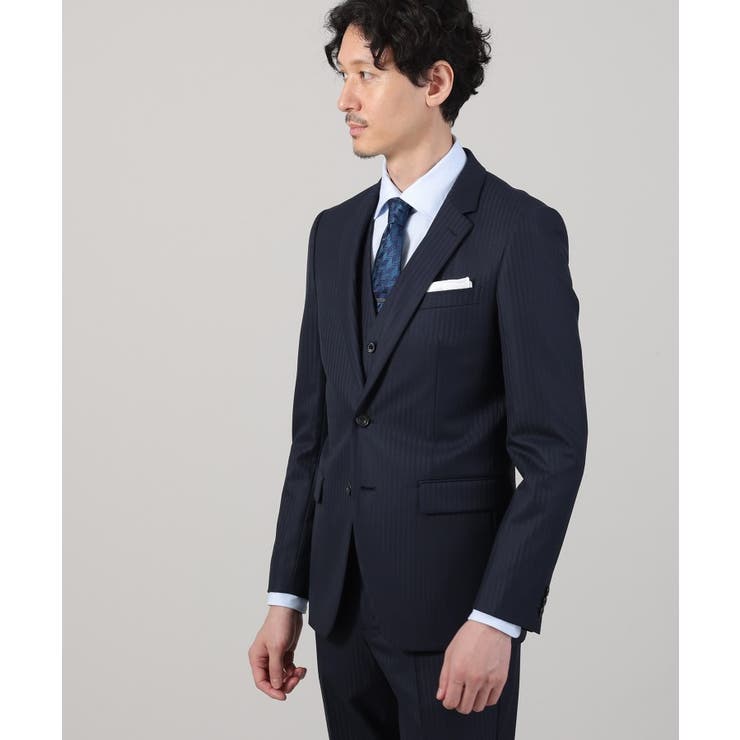 【ナローモデル】シャイニー ヘリンボン ストライプ スーツ/3ピース対応可 | TAKEO KIKUCHI | 詳細画像46 