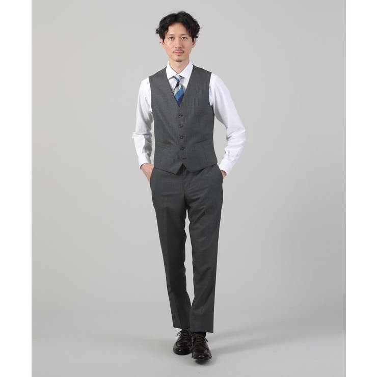 【Sサイズ～】シャイニーヘリンボンストライプ ベスト | TAKEO KIKUCHI | 詳細画像23 