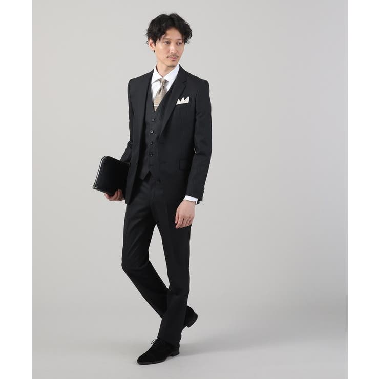 【Sサイズ～】シャイニーヘリンボンストライプ ベスト | TAKEO KIKUCHI | 詳細画像34 