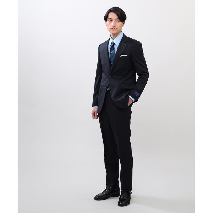 ダークネイビー(694) | 【冠婚葬祭】無地 サージスーツ/3ピース対応可 | TAKEO KIKUCHI
