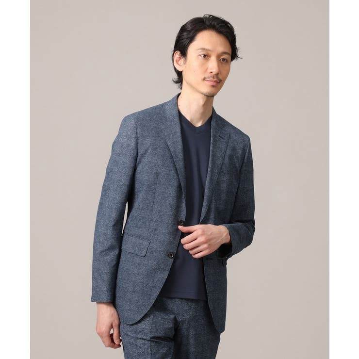 ブルー(092) | 【抗菌防臭】COOL DOTS（R）ドビープリント ジャケット | TAKEO KIKUCHI