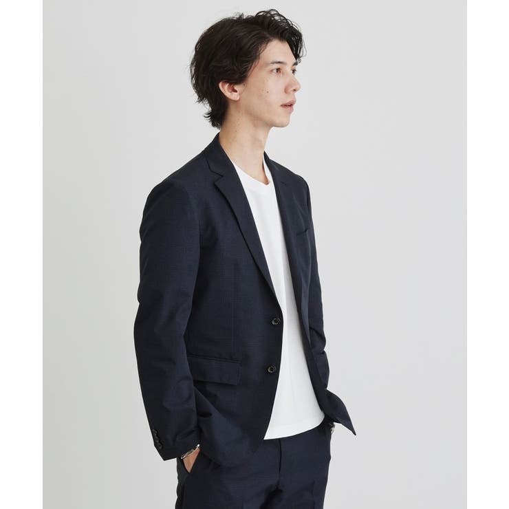 ブルー・グレンチェック(293) | 【抗菌防臭】COOL DOTS（R）ドビープリント ジャケット | TAKEO KIKUCHI