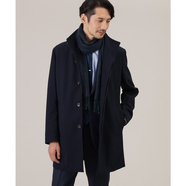 ネイビー(093) | 【ダウンライナー付】メランジ スタンドカラー コート | TAKEO KIKUCHI