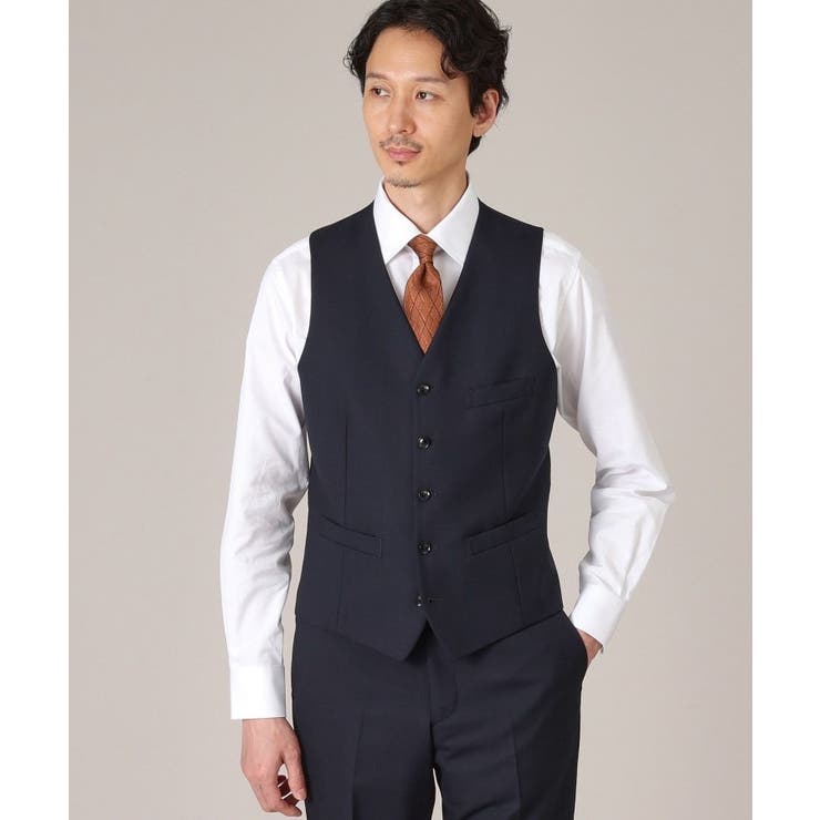 ネイビー(294) | 【THE FLAGSHIP】シャドー番千鳥 べスト | TAKEO KIKUCHI