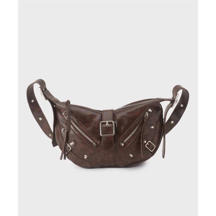 ブラウン(044) | 【FANCYシリーズ】スタッズクレセントショルダーバッグ | tk.TAKEO KIKUCHI