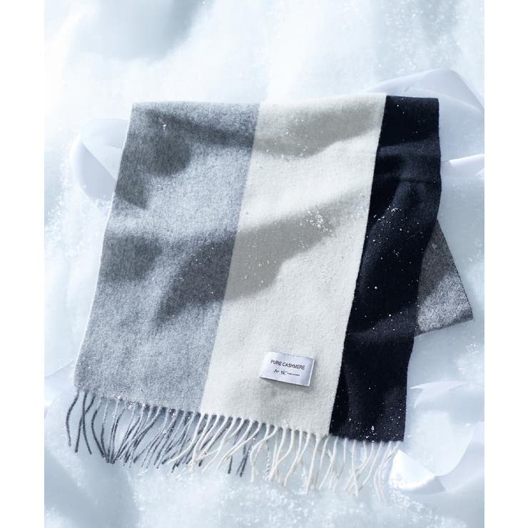 アイボリー(504) | 【カシミヤ100％】ピュアカシミヤセパレートマフラー | tk.TAKEO KIKUCHI