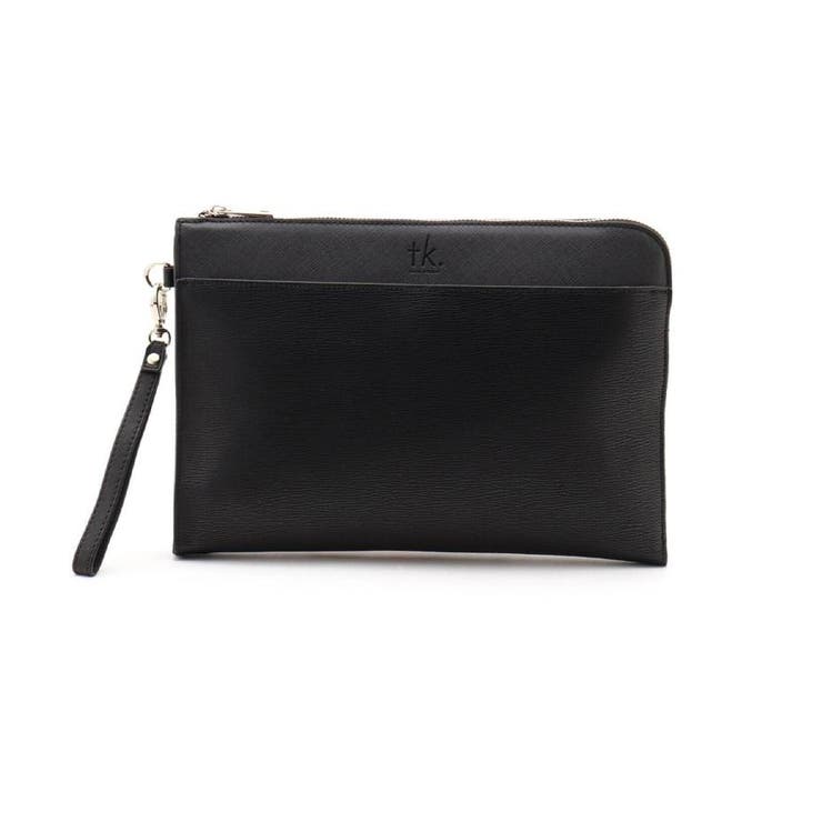 ブラック(619) | レザー調ジップクラッチバッグ | tk.TAKEO KIKUCHI