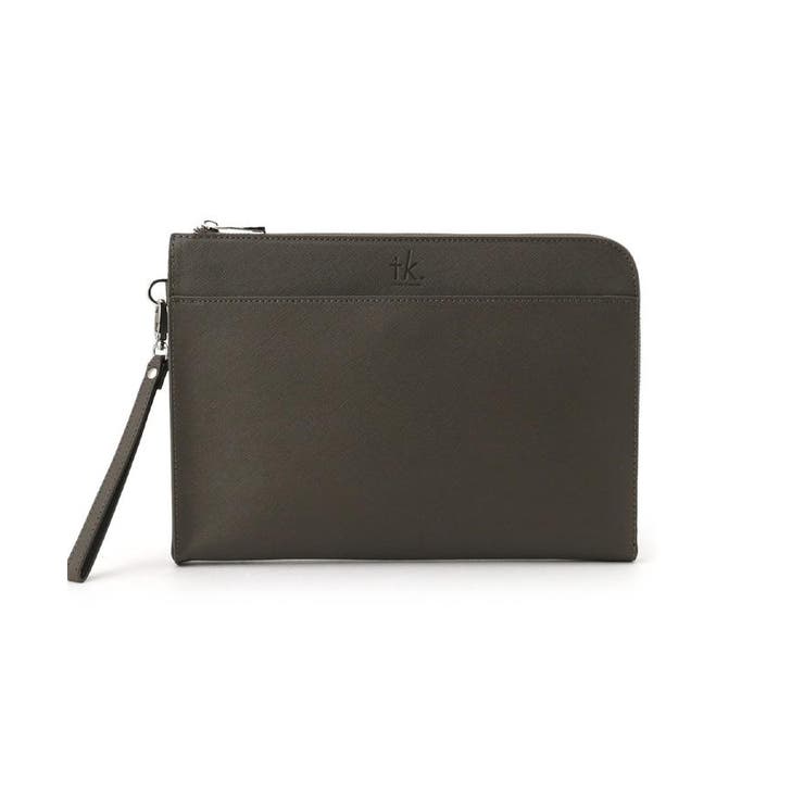 ダークグレー(013) | レザー調ジップクラッチバッグ | tk.TAKEO KIKUCHI