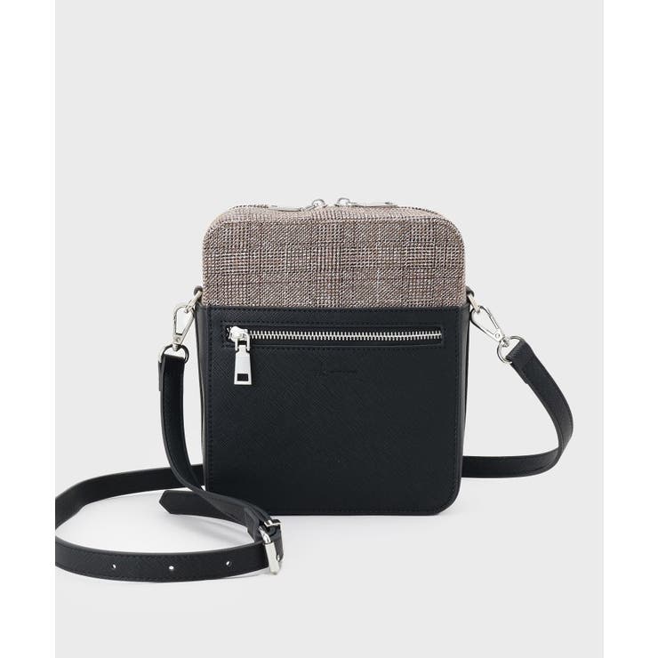 ベージュ(352) | バイカラースクエアショルダーバッグ | tk.TAKEO KIKUCHI