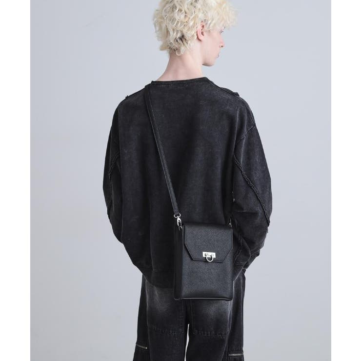 グレー(116) | スクエアボックスショルダーバッグ（ユニセックスアイテム） | tk.TAKEO KIKUCHI