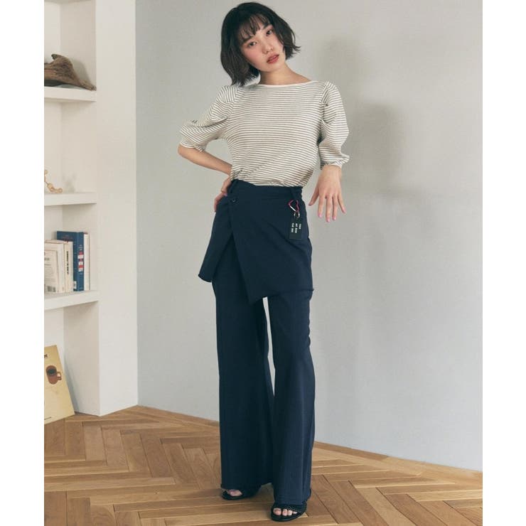 ネイビー(094) | レイヤードスウェットパンツ | ALL NEW MART