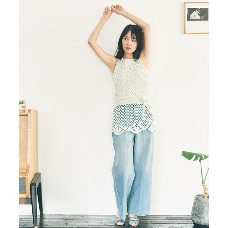 ブルー(091) | ワイドバギーデニム | ALL NEW MART