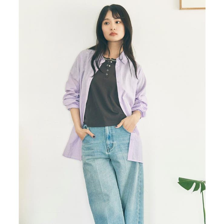 ラベンダー(080) | シアールーズアレンジシャツ | ALL NEW MART