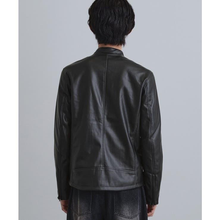 シングルレザー調ブルゾン | tk.TAKEO KIKUCHI | 詳細画像15 