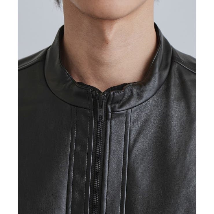 シングルレザー調ブルゾン | tk.TAKEO KIKUCHI | 詳細画像16 