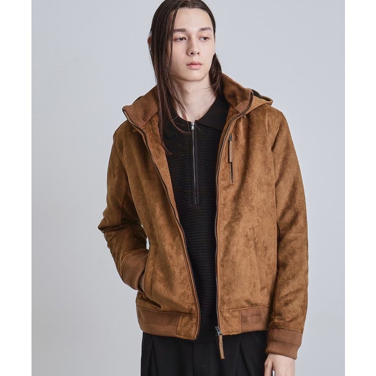 キャメルブラウン(041) | 中綿スエードキルトフードブルゾン | tk.TAKEO KIKUCHI