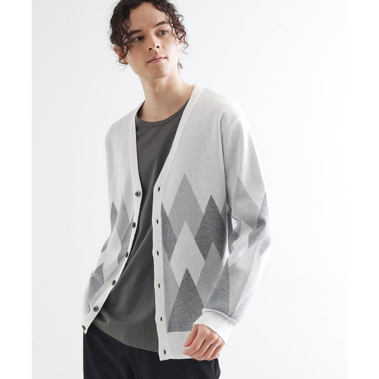 アイボリー(004) | アーガイルカーディガン | tk.TAKEO KIKUCHI