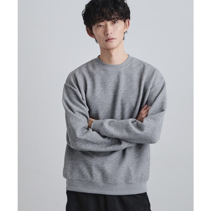 グレー(012) | 膨れジャカードクルーカットソー | tk.TAKEO KIKUCHI