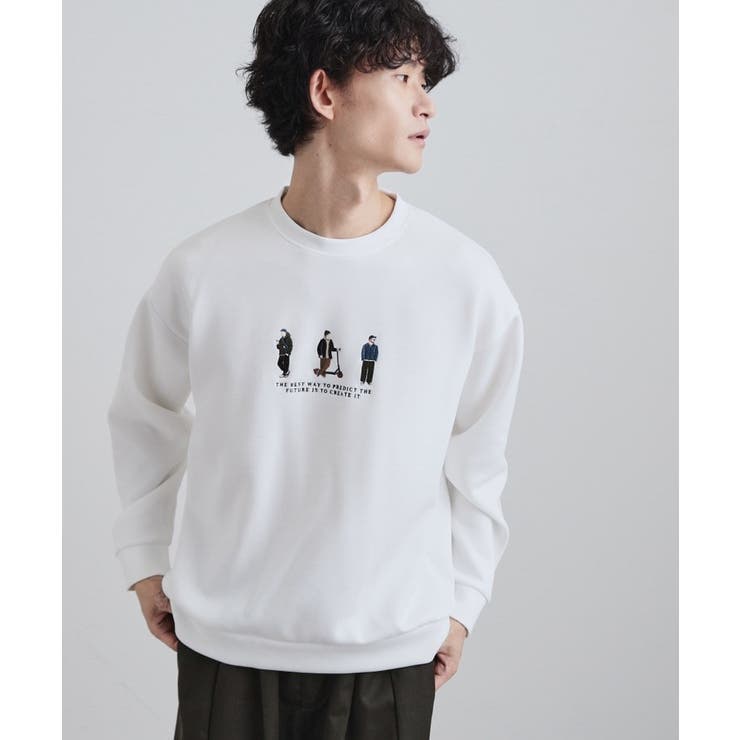 ピープル刺繍スウェット | tk.TAKEO KIKUCHI | 詳細画像1 